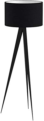 Modern Metal Tripod LED Floor Lamp Drum Shade