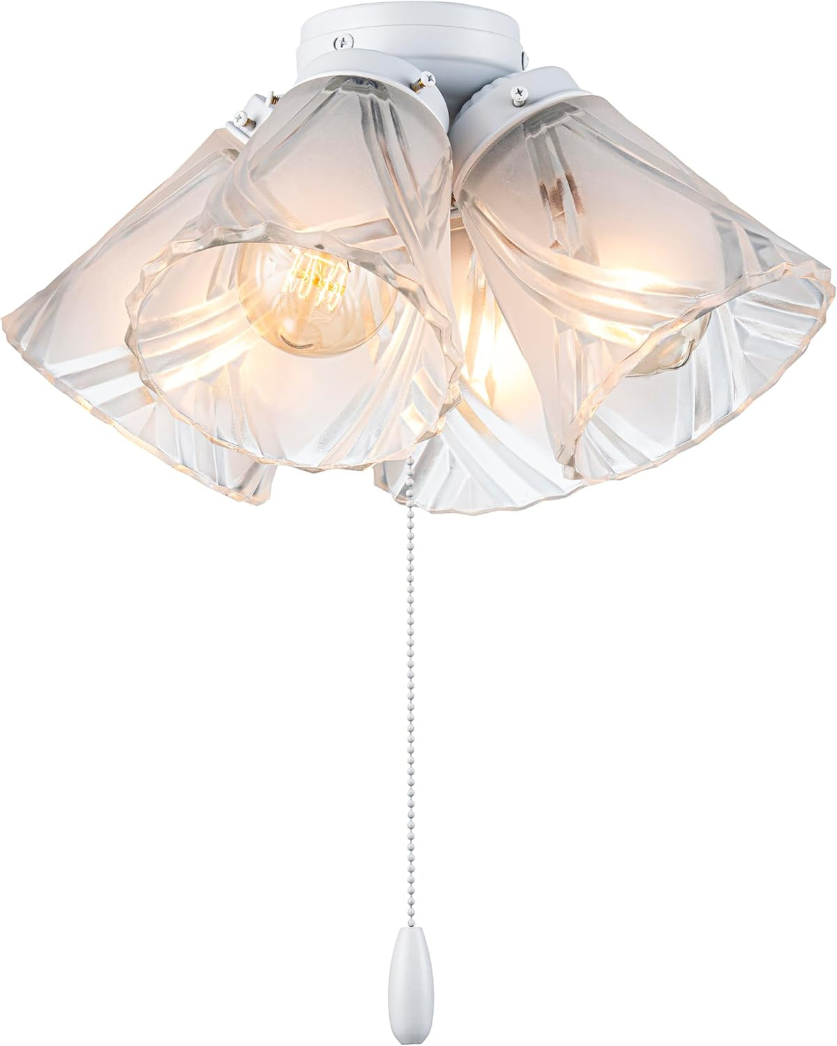 Matte White Ceiling Fan Light Kit