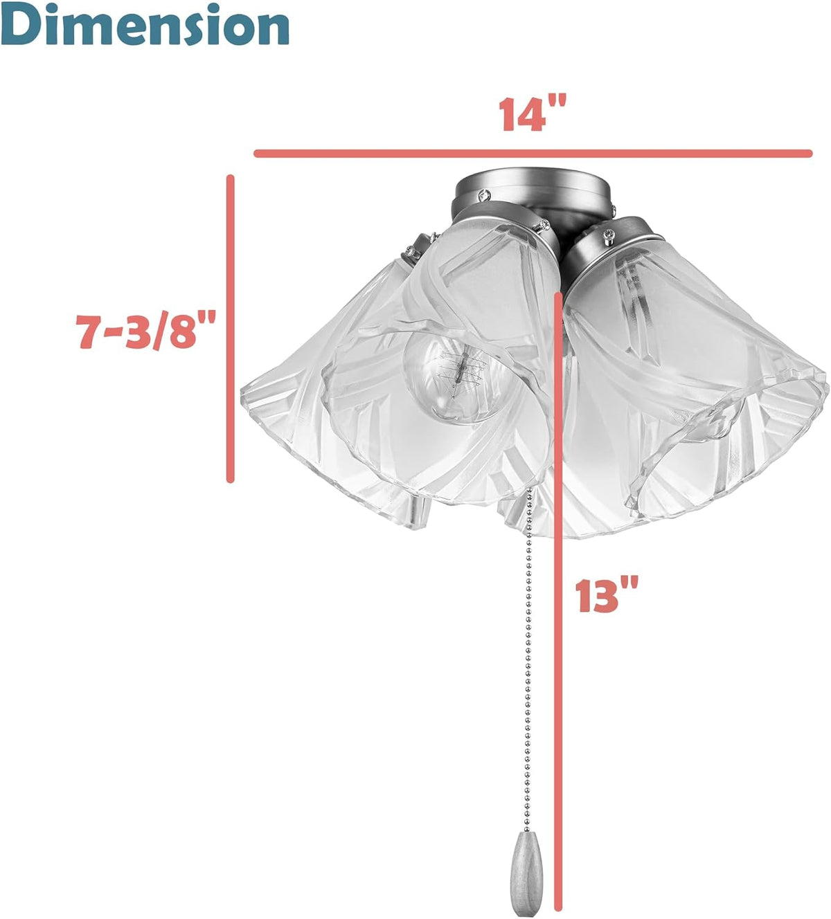 Matte White Ceiling Fan Light Kit