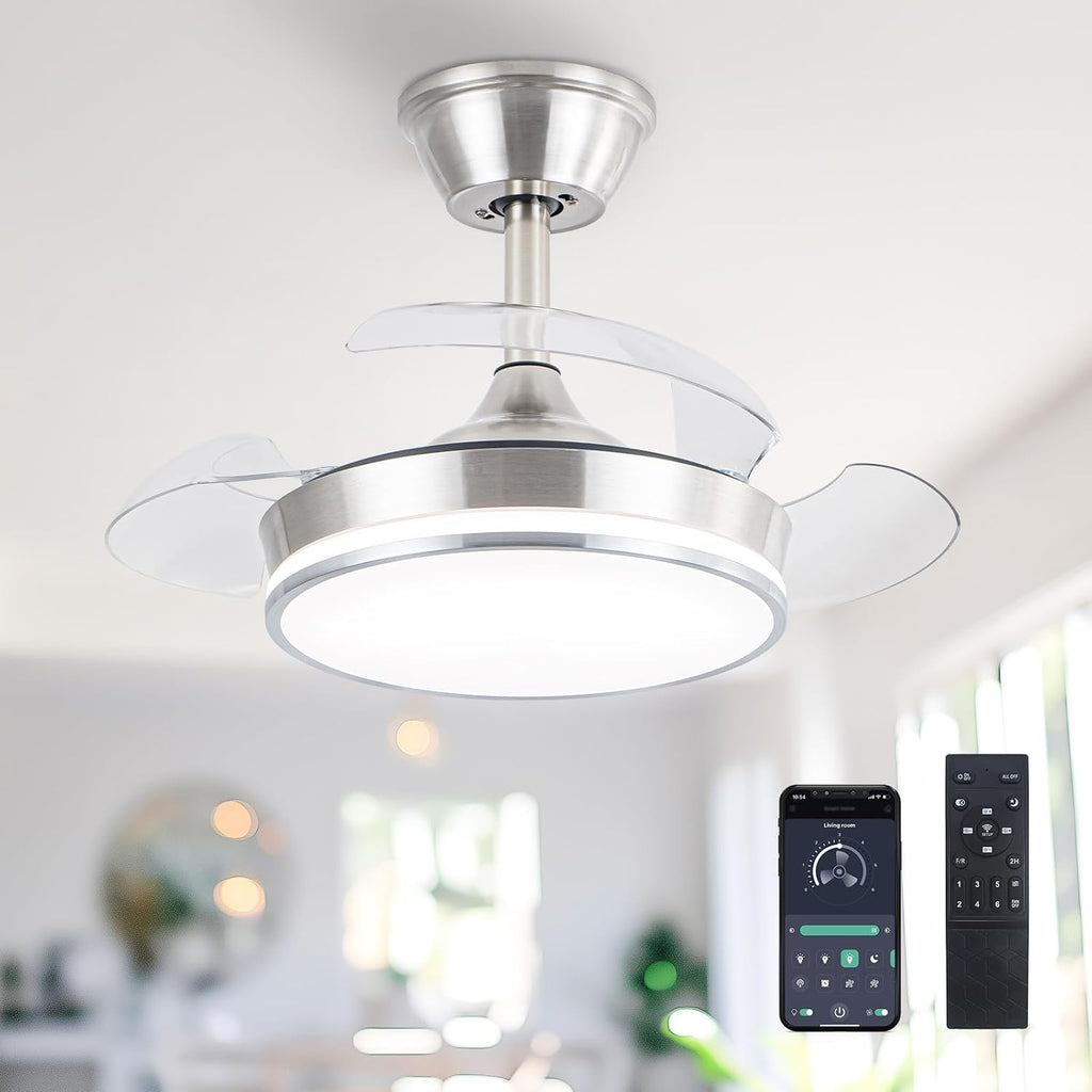 Small Retractable Ceiling Fan With Lights