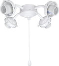 White Ceiling Fan Pull‑Chain Light Kit