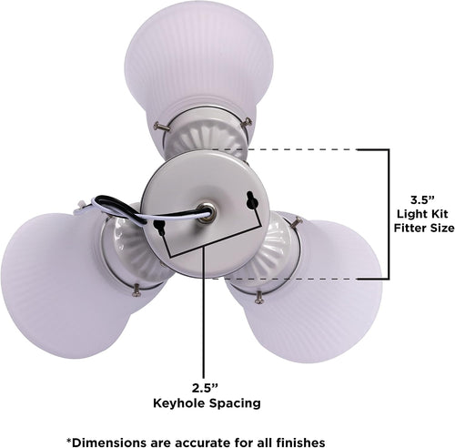 Brushed Nickel Ceiling Fan Light Kit