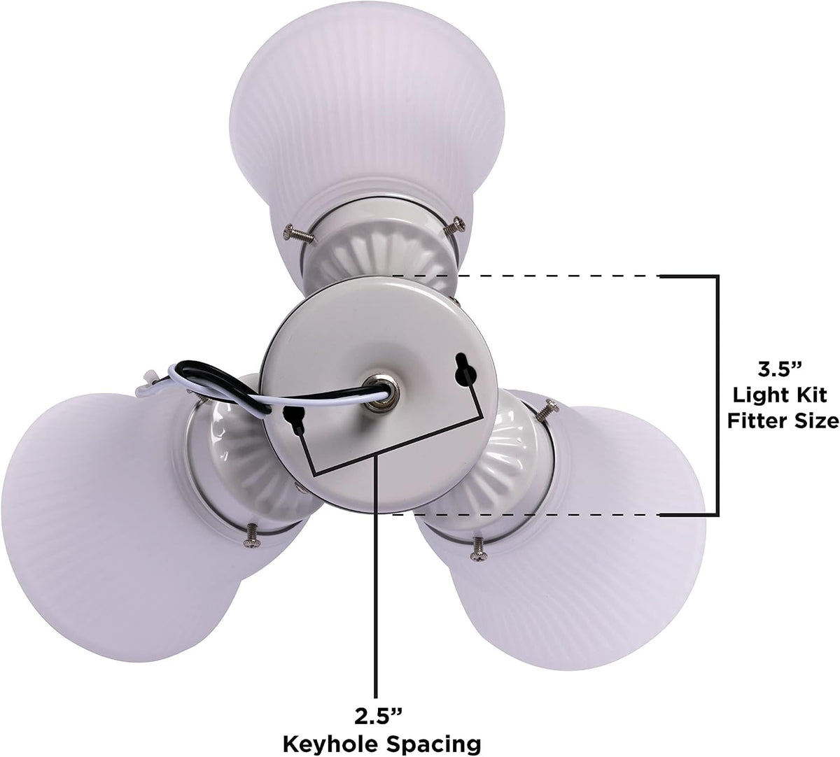 White LED Ceiling Fan Light Kit
