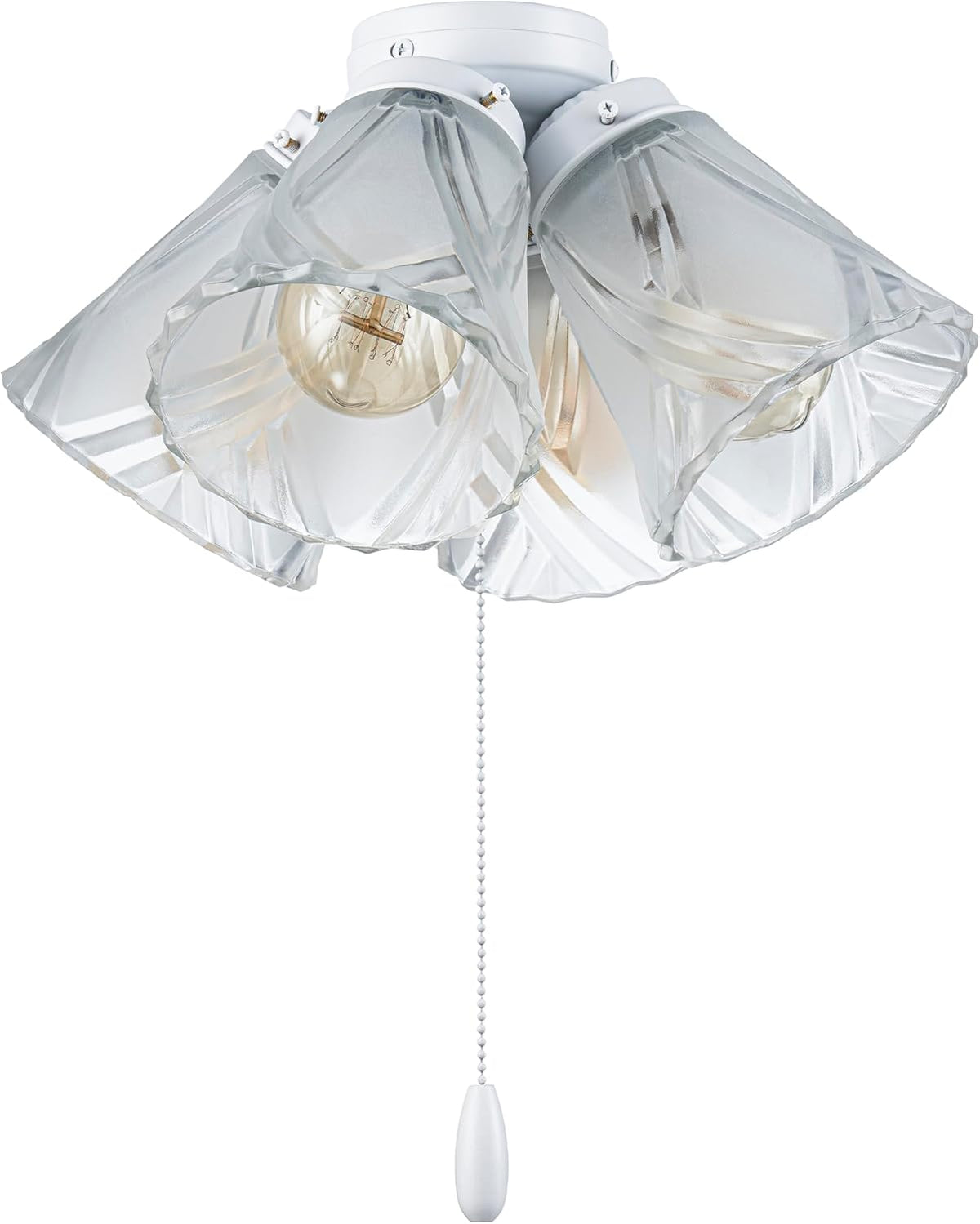 Matte White Ceiling Fan Light Kit