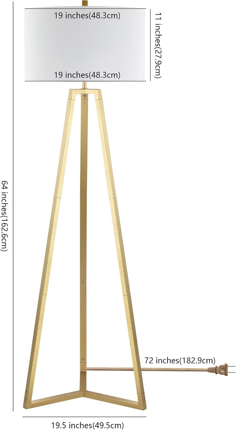 Contemporary Gold Tripod LED Floor Lamp Included Bulb