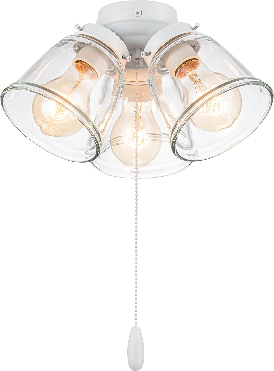 Matte White Ceiling Fan Light Kit