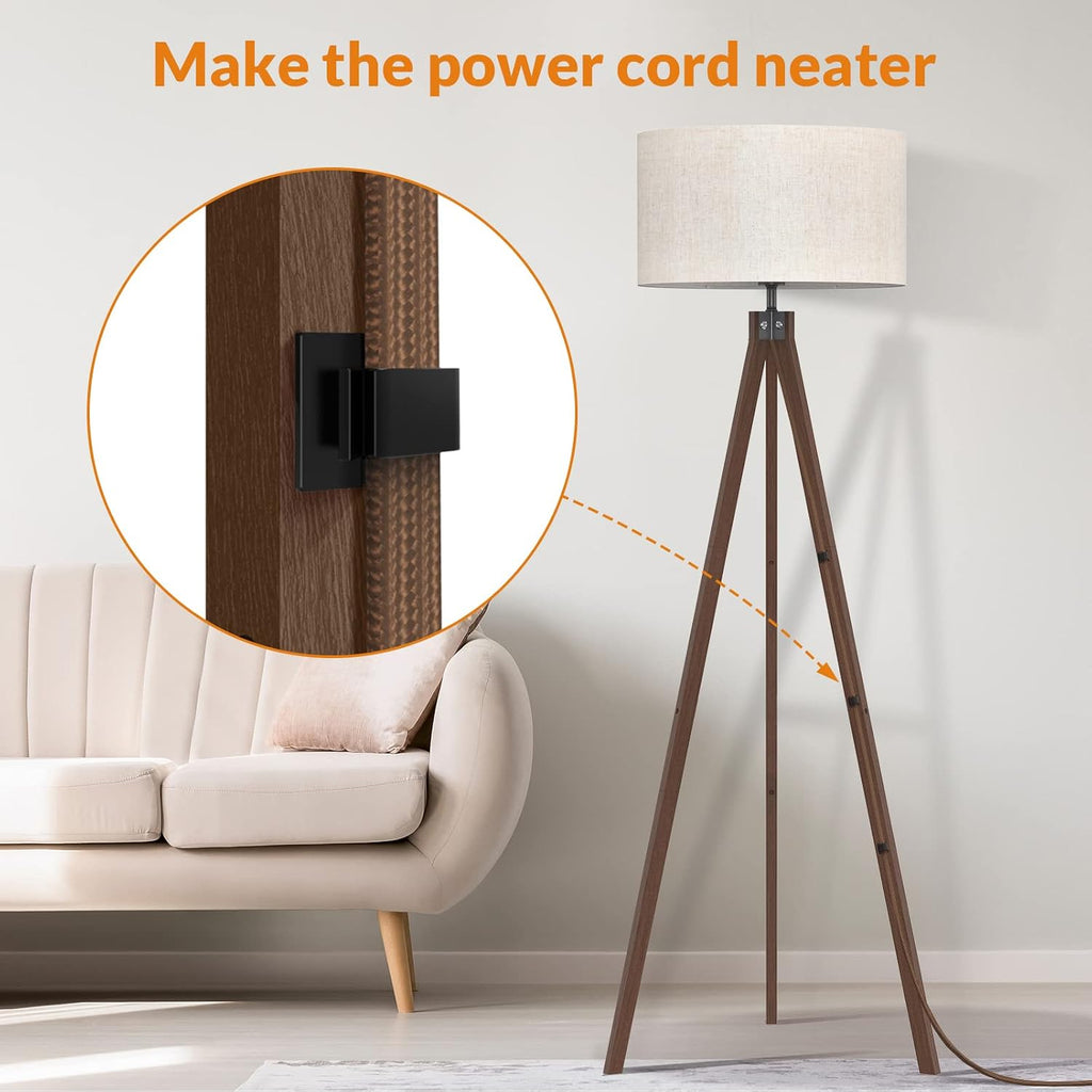 Mid‑Century Tripod Floor Lamp for Living Room