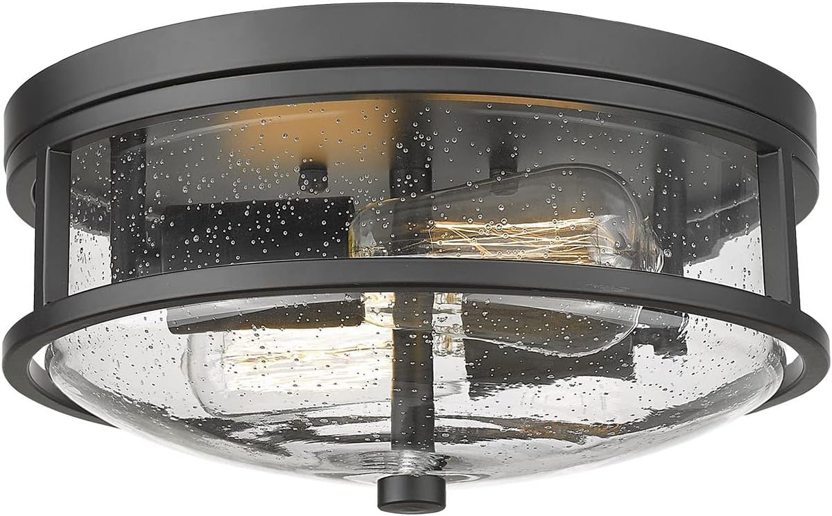 Modern Farmhouse Seeded Glass Ceiling Light