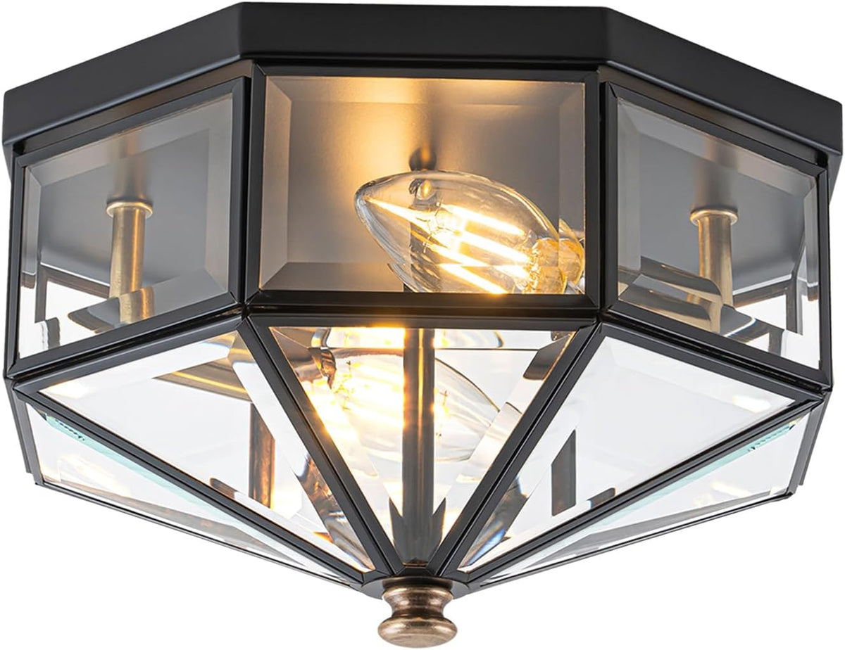 Copper Outdoor Flush Mount Ceiling Light Fixture