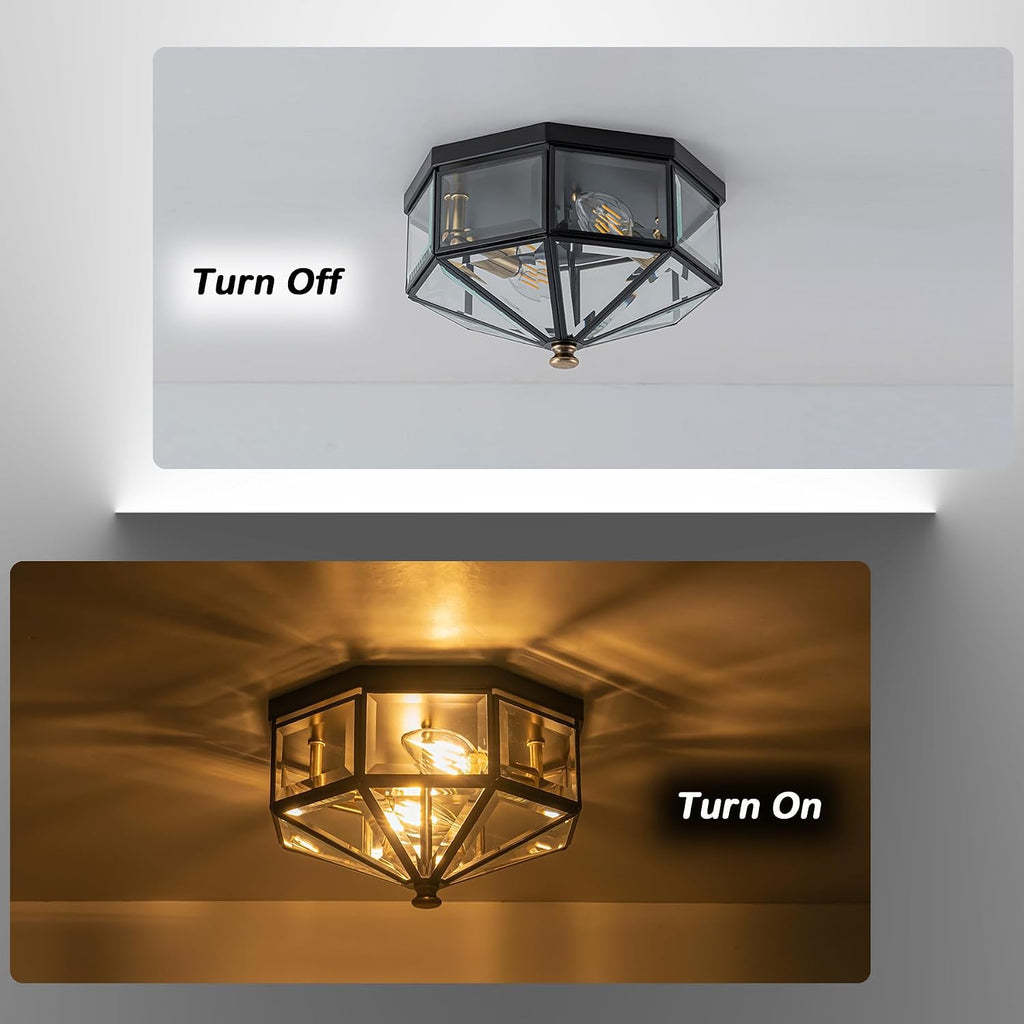 Copper Outdoor Flush Mount Ceiling Light Fixture