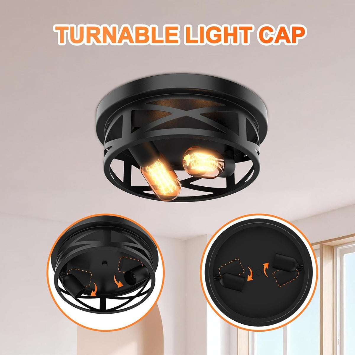 Modern Farmhouse Flush Mount Ceiling Light