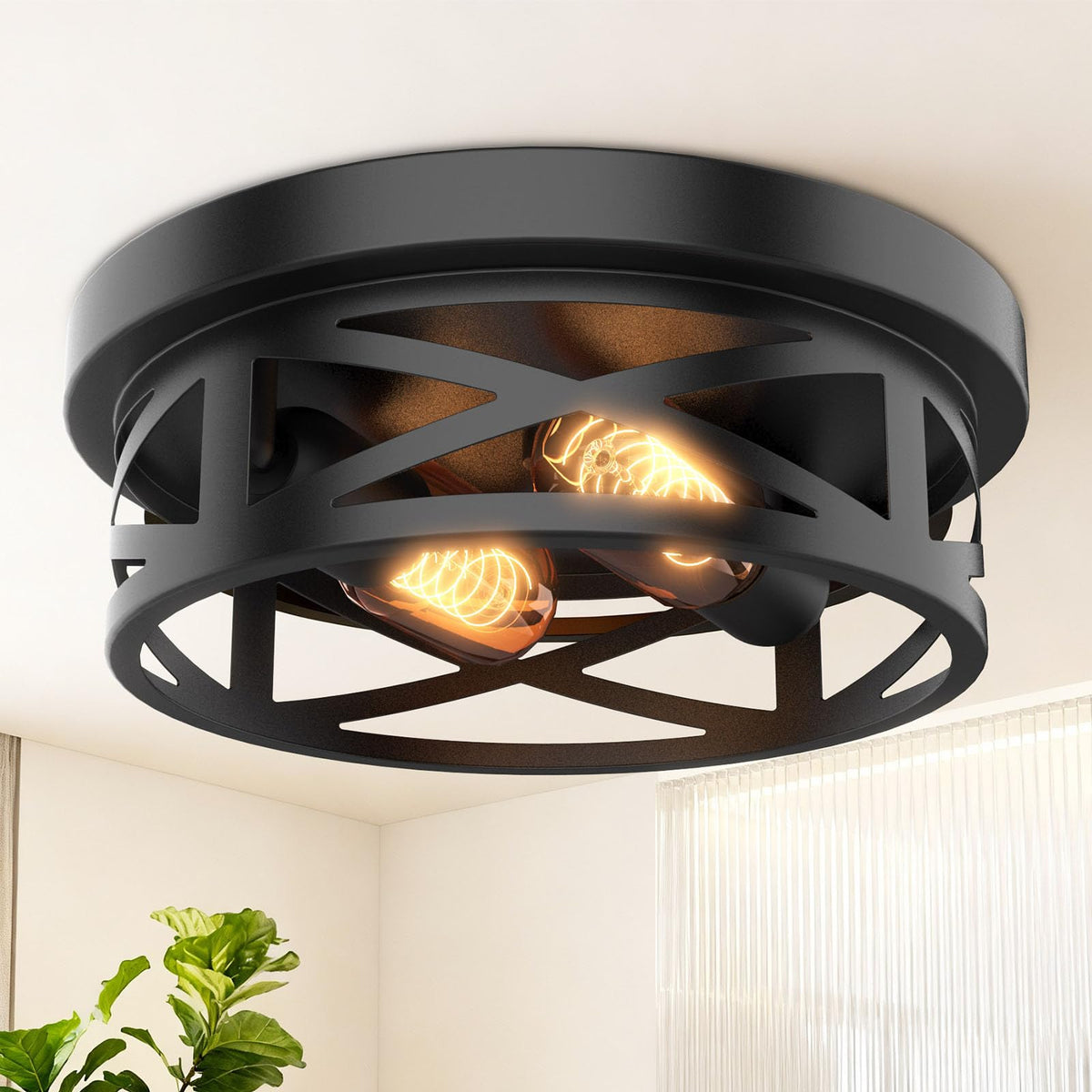 Modern Farmhouse Flush Mount Ceiling Light