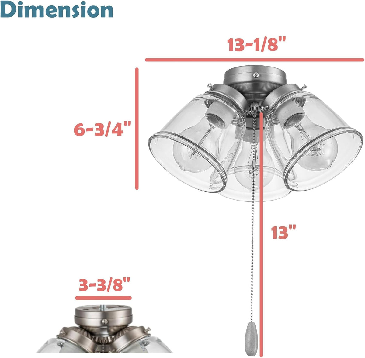 Matte White Ceiling Fan Light Kit