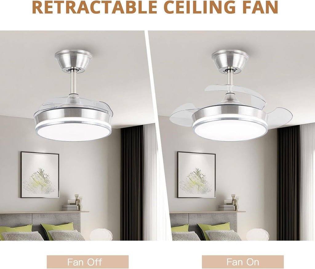Small Retractable Ceiling Fan With Lights