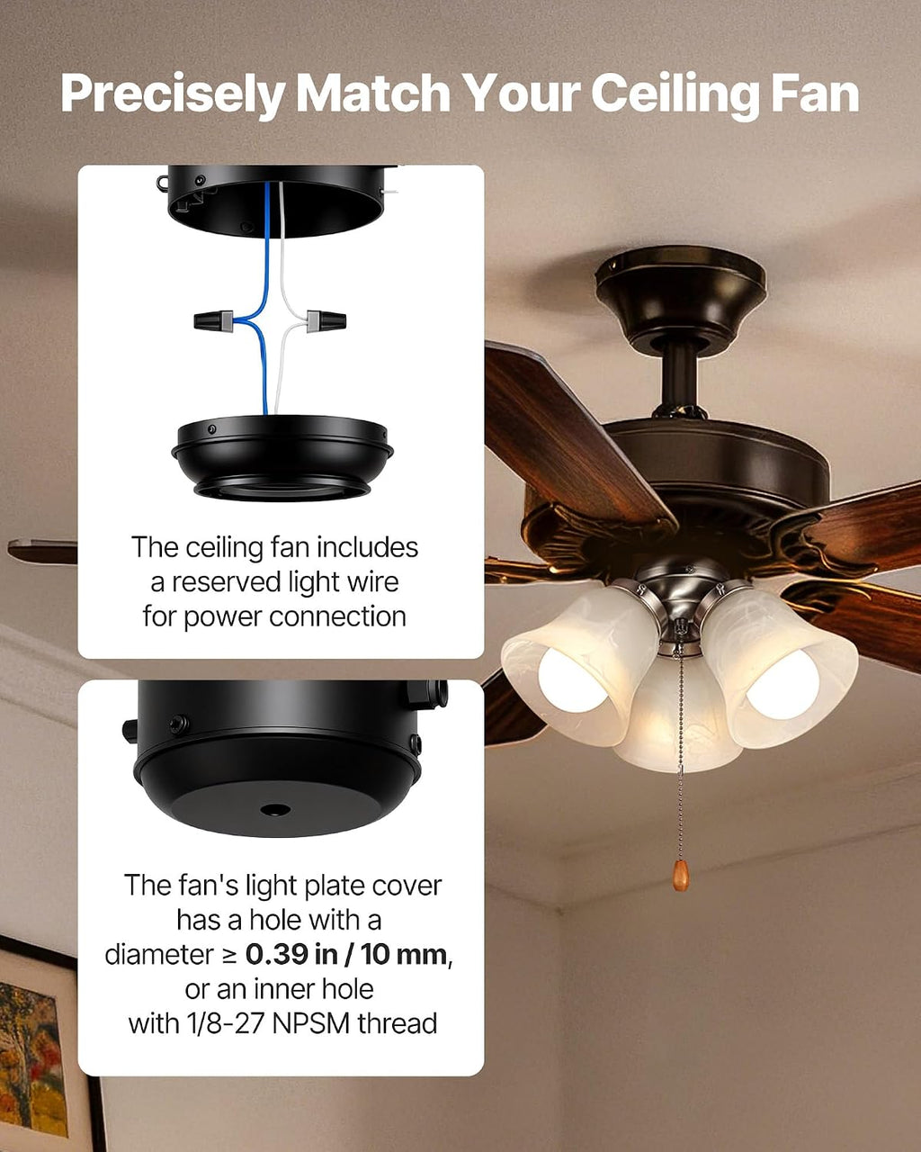 Brushed Nickel Ceiling Fan Light Kit