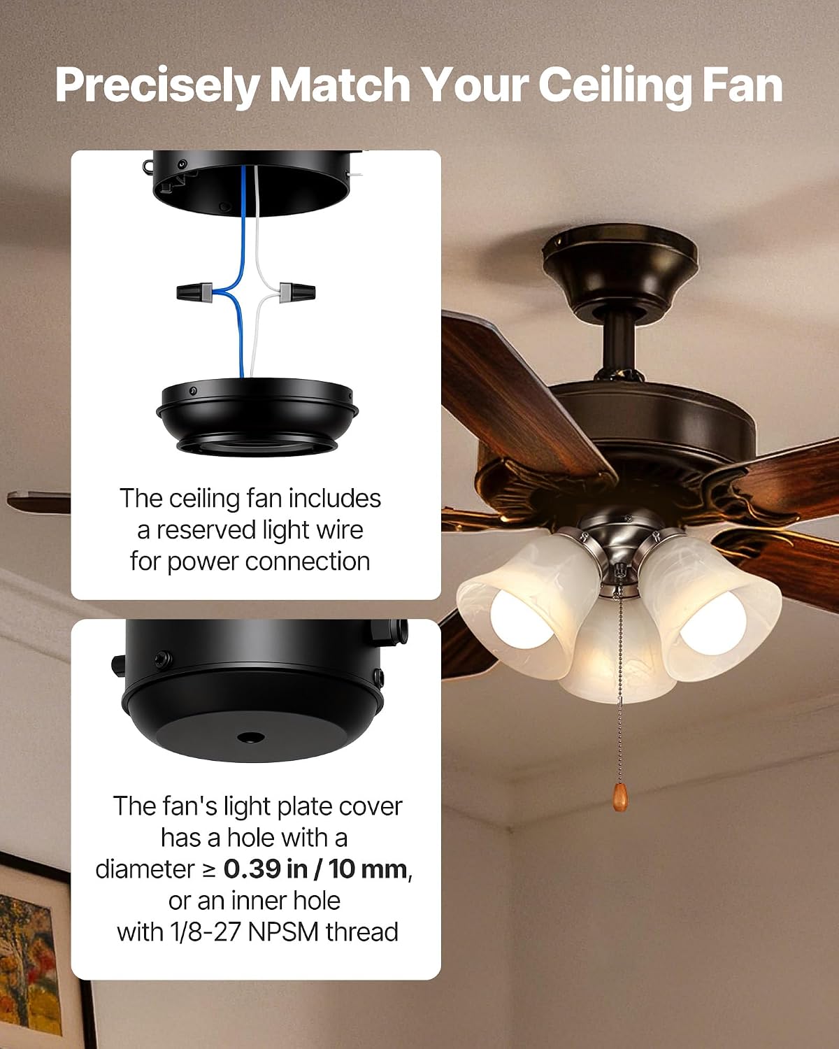 Brushed Nickel Ceiling Fan Light Kit