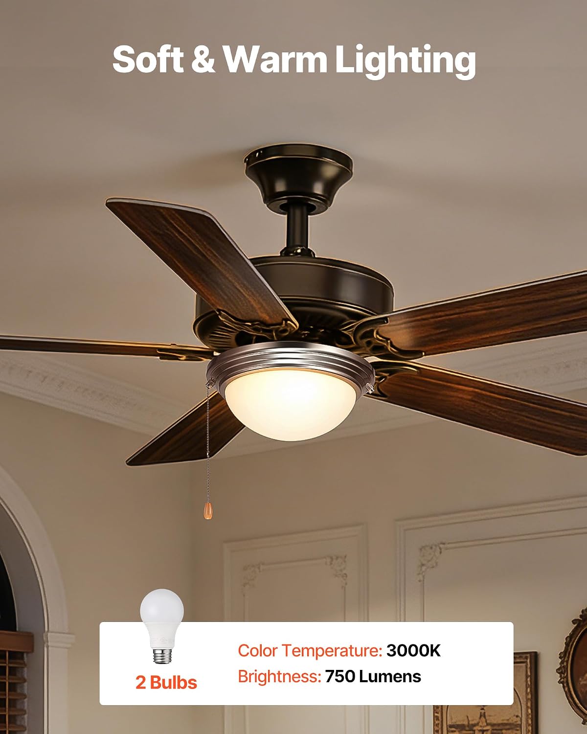 Brushed Nickel Fan Light Replacement Kit