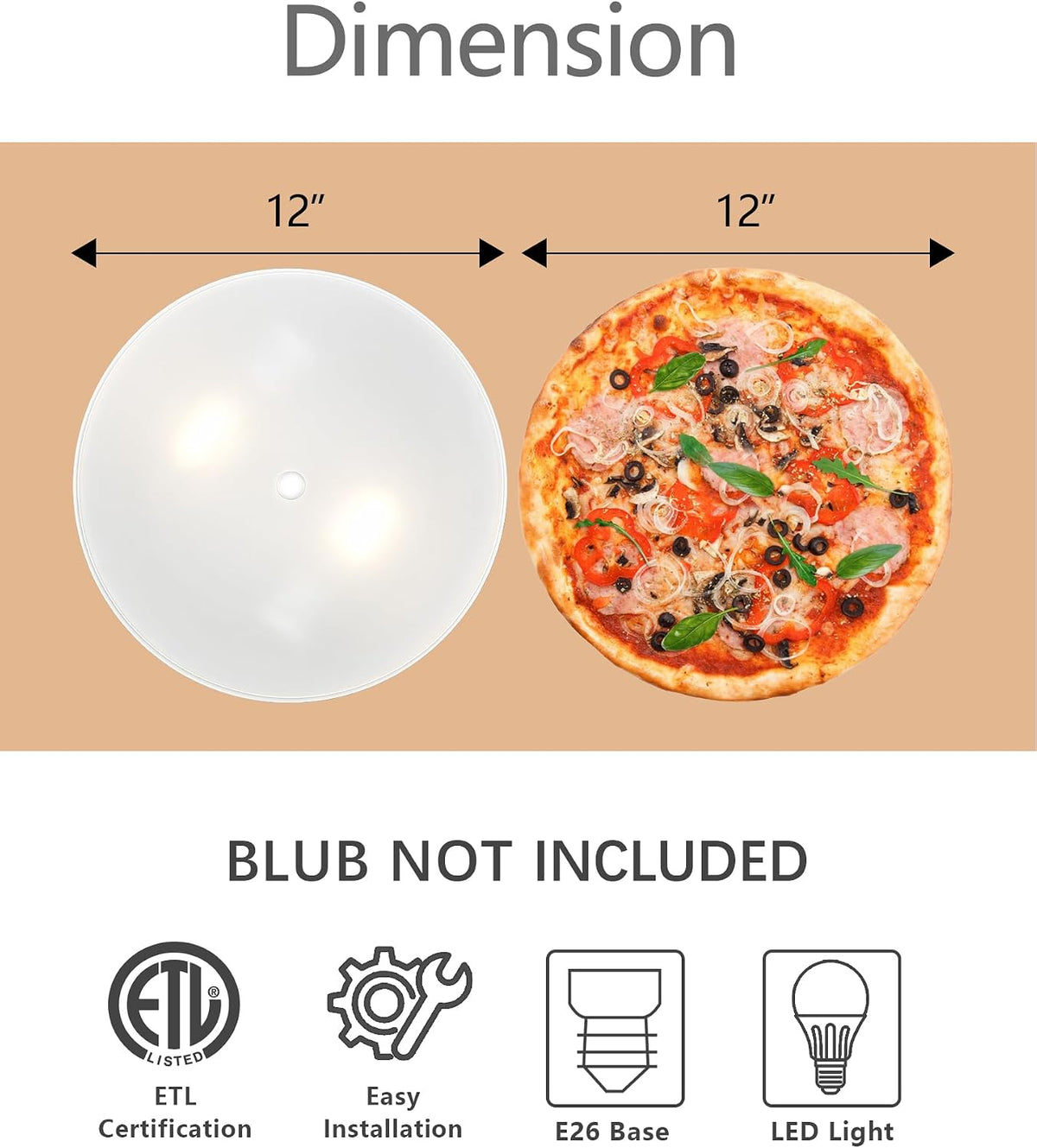 Modern 2‑Light Flush Mount Ceiling Light