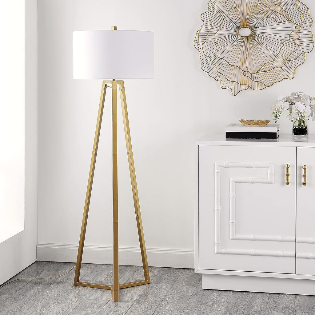 Contemporary Gold Tripod LED Floor Lamp Included Bulb